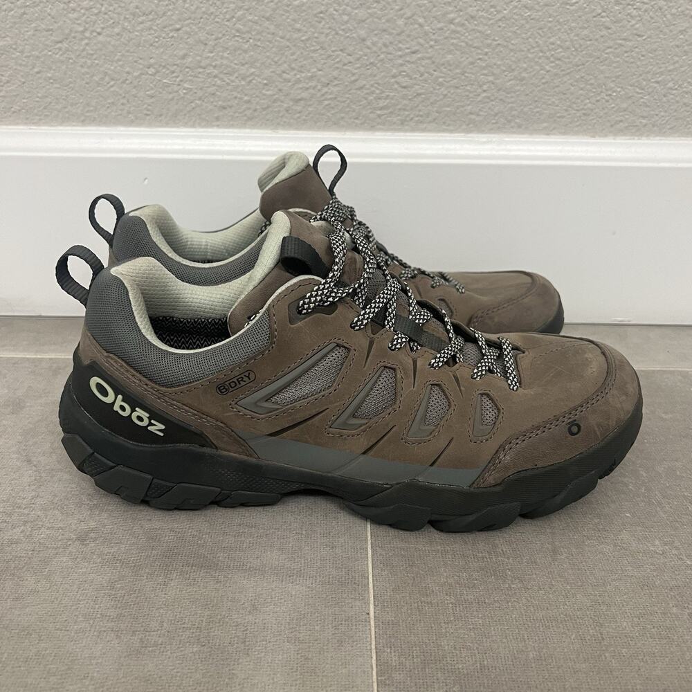 Oboz Sawtooth X Low B-DRY Womens 10 Gray Waterproof Hiking Outdoor Shoes